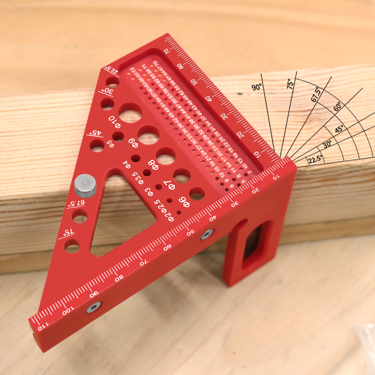 Woodworking For Engineers - Régua de Medição 3D Multiângulo Métrica