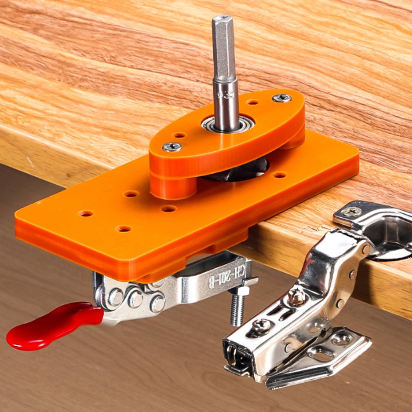 Woodworking Carpenter - Gabarito de Perfuração de Dobradiças de