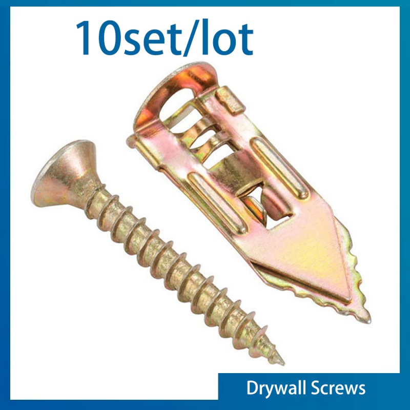 Woodworking Hatchet - 10 pçs/lote Perfuração Âncoras Parafusos Drywall