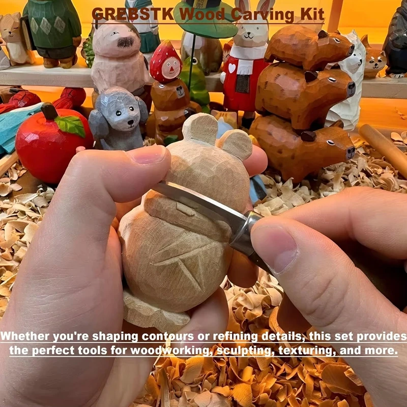Woodworking Kits For Adults - Kit de Escultura em Madeira, Ferramentas