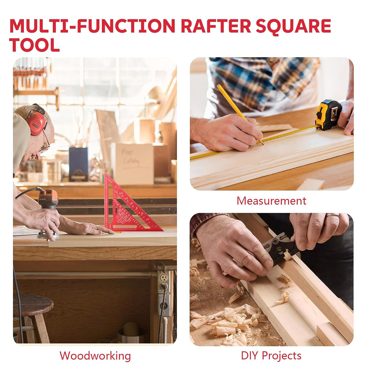Régua Triangular de Alta Preci - Woodworking Basic Tools avaliação e preço